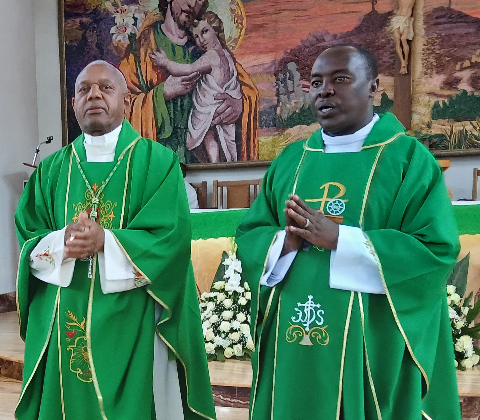 Bishop Willybard Lagho and Fr. Francis The Parish Priest of Ridgeways Parish 